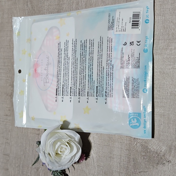 Berenguer Boutique Baby Doll Outfit with Pink Stripes & Cap Fits 12-16in Dolls - Picture 2 of 5